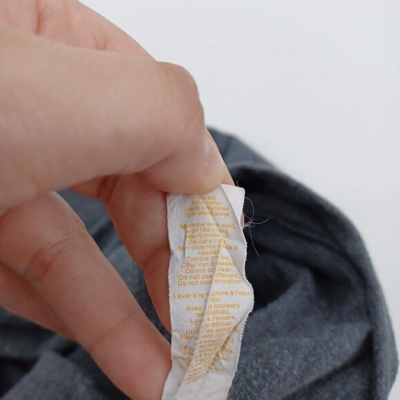 Lucy Dark Gray Crewneck Sweatshirt Heathered Relaxed Fit Boxy Athleisure S - Picture 7 of 8